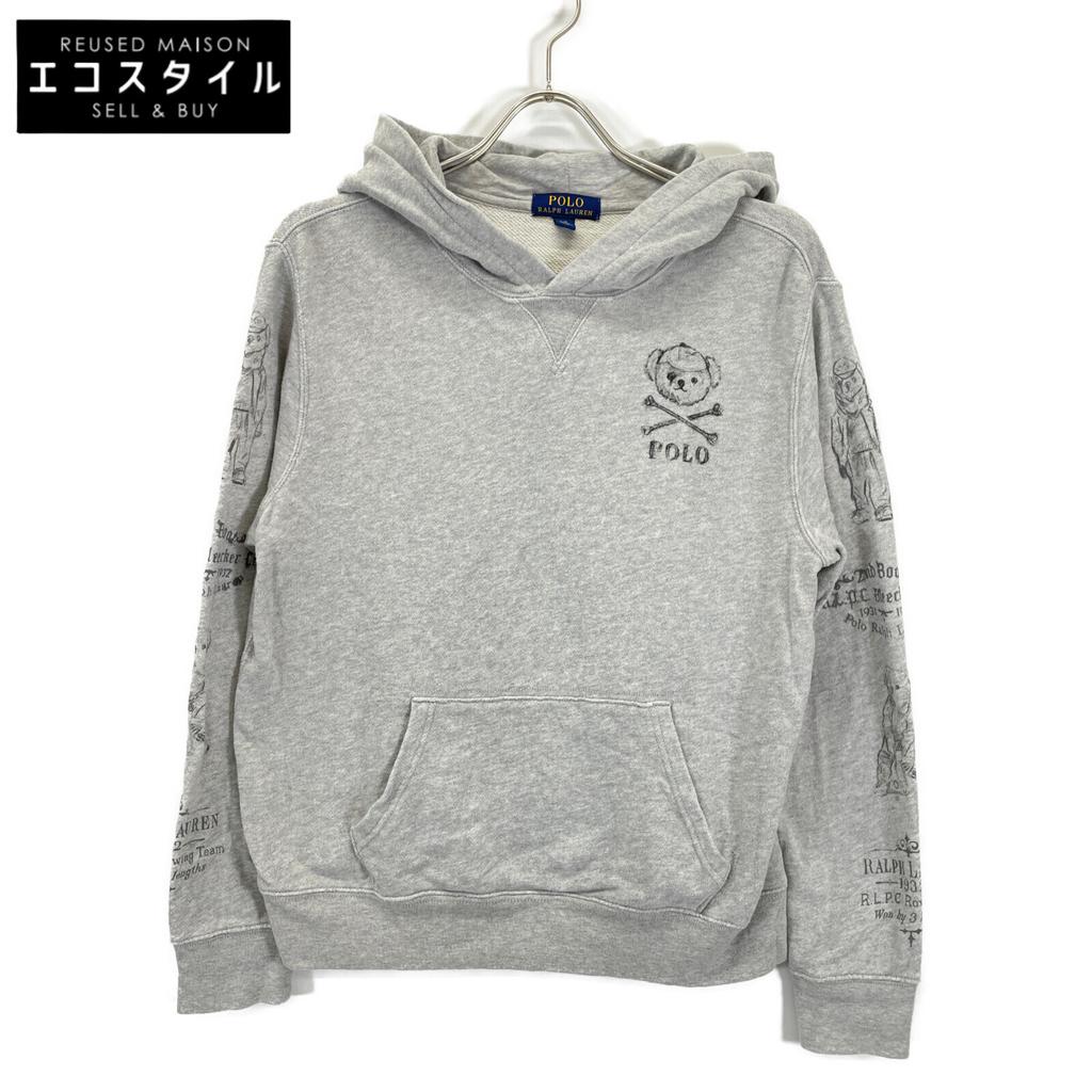 POLO RALPH LAUREN Grey Porrobear Sketch Parka tops L grayUsed
