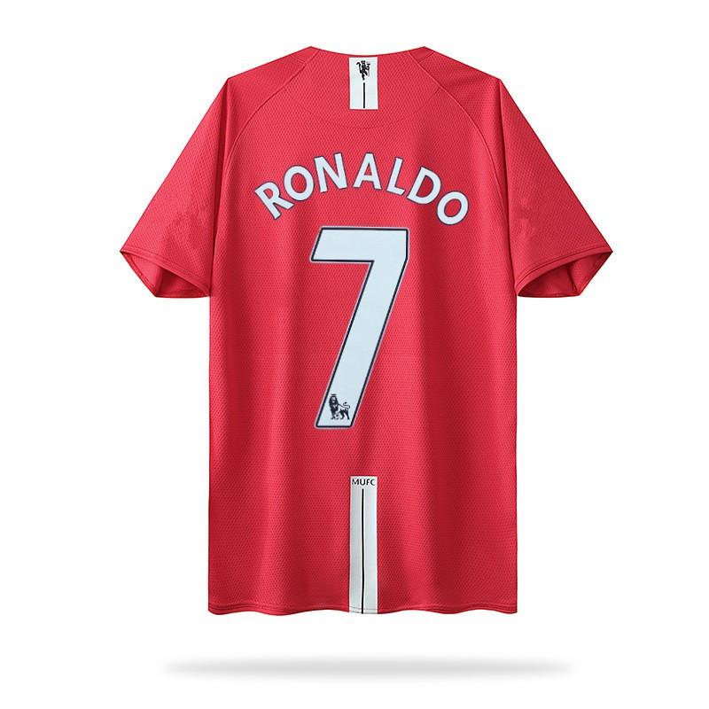 07-08 Manchester United Home Retro Jersey Short Long Sleeve UCL 7 Ronaldo 10 Rooney Football Shirt Men