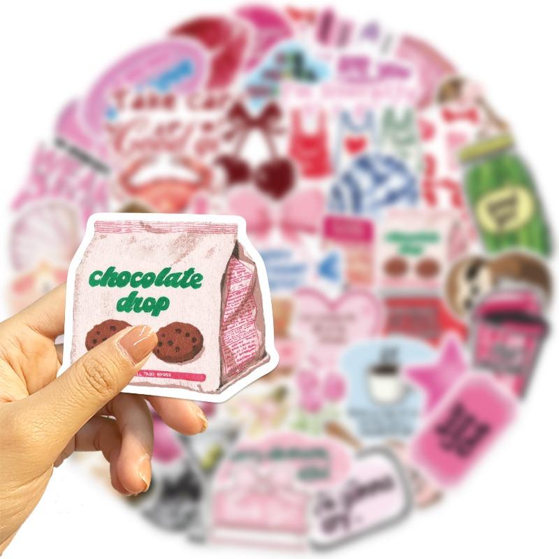 50 Pieces of New Cartoon Motivational Girl Stickers for Decorating Phone Cases, Water Bottles, Guitars and Waterproof Stickers