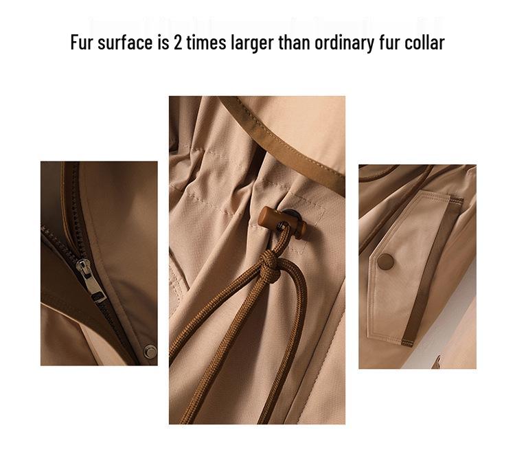 Women's Winter 2025 Parka: New Style, Down Cotton, Plus Size, Thick Liner, Detachable Cotton-Padded Jacket