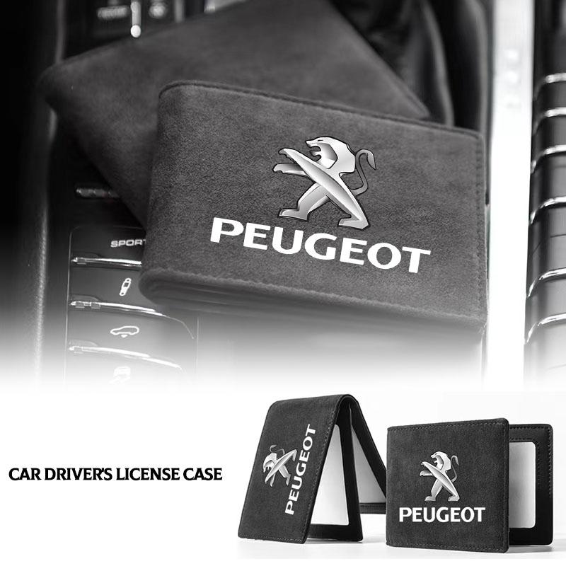 PU Leather Credit Card Case Car Driving Documents Protective Case For Peugeot 308 408 508 RCZ 208 3008 2008 206 207 108 406 407 206 207 208 306 307