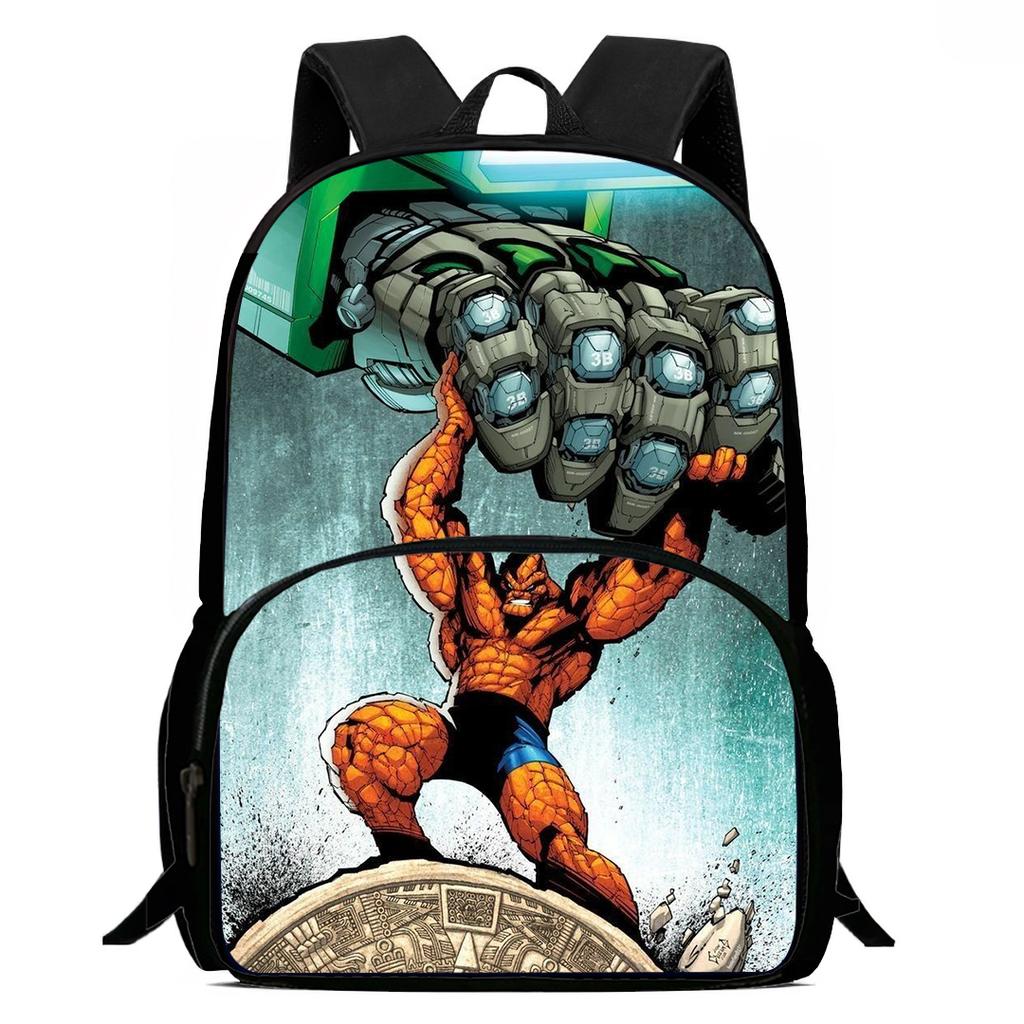 15-Inch Fantastic Four Thing Print Backpacks Large Capacity Backpack For Teenagers School Backpack For Boys&Girls