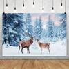 Winter Snowflake Christmas Photography Backdrop Decor Xmas Pine Tree Snowman Glitter Merry Christmas Party Photo Background Prop
