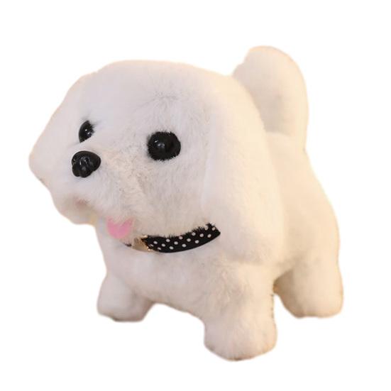 Kids Electric Plush Dog Toy Interactive Barking Nodding Movable Tail Walking Puppy Plushie Toddlers Educational Simulation Stuffed Animal Toy