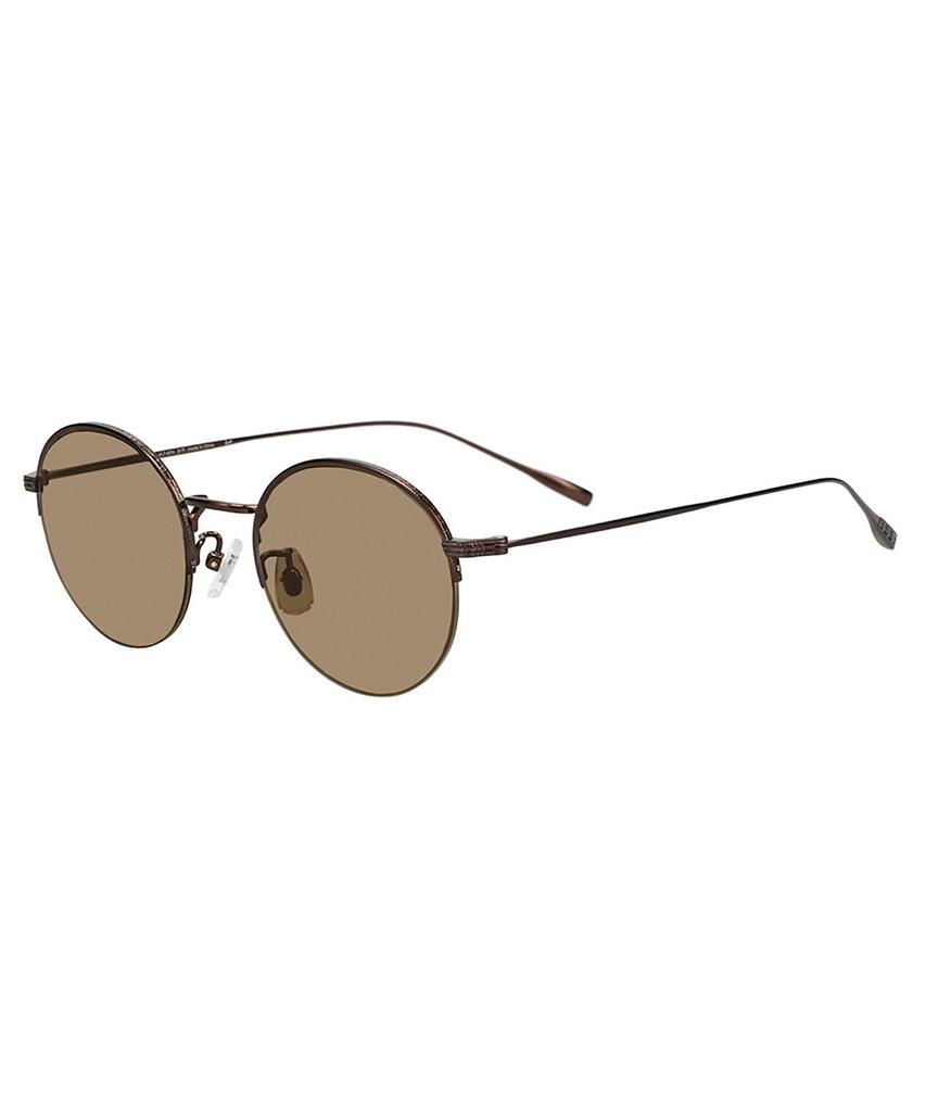 [Zoff] UNITED ARROWS Oval Sunglasses (Brown, ZO253G0344E1)  United Arrows Titanium Metal Lightweight Colored Lenses Semi-rimless UV Protection