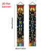 2pcs Party Banner German Christmas Frohe Weihnachten Bell Bow 12x70.8in Polyester