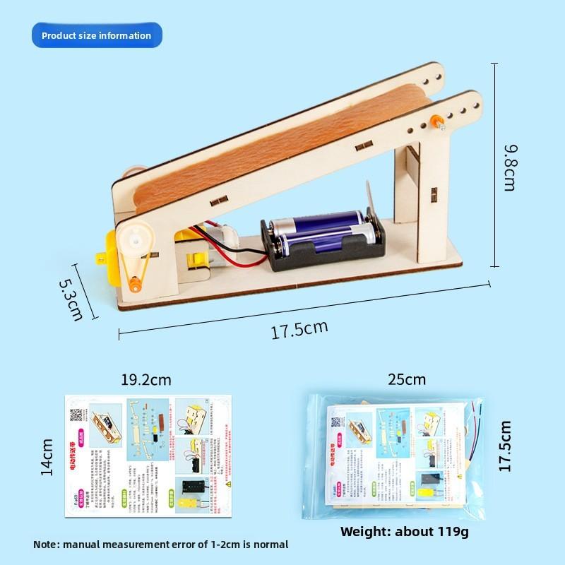 Science Educational Toy Kit For Kids With Diy Mechanical Conveyor Belt Model For Handson Learning