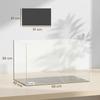 Fish Tank Bare Glass for DIY Glass Aquarium with Protective Base Mat 43L Transparent for Fish Shrimps