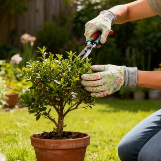 Wasserdichte Gartenhandschuhe Floral Durchstichfeste Schutzhandschuhe Rutschfeste Gartenarbeitshandschuhe Geschenk