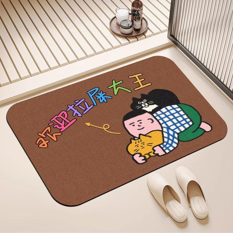 

Мультяшный кот быстросохнущий коврик для ванной: Абсорбирующий, Нескользящий Коврик для Ног из Диатомовой Земли 40*60cm