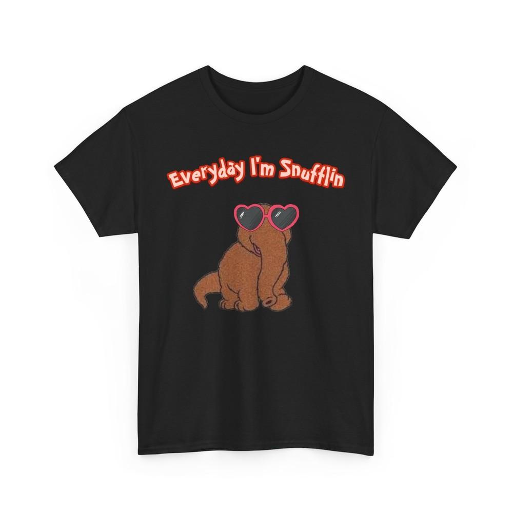 

Snuffleupagus Fun Tee, Funny Sesame Street Shirt, Everyday I m Snufflin Top, 2XL