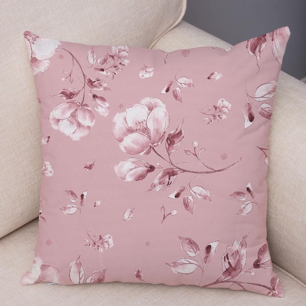 

Скандинавский стиль Красочный чехол на подушку с розой Плюшевый декор Пэчворк Цветочный Растительный Чехол для подушки для автомобиля Дивана Наволочка 45*45см 45x45cm18x18Inch