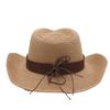 Summer Western Cowboy Hat UV Protection Sun Hat Casual Beach Panama Hat