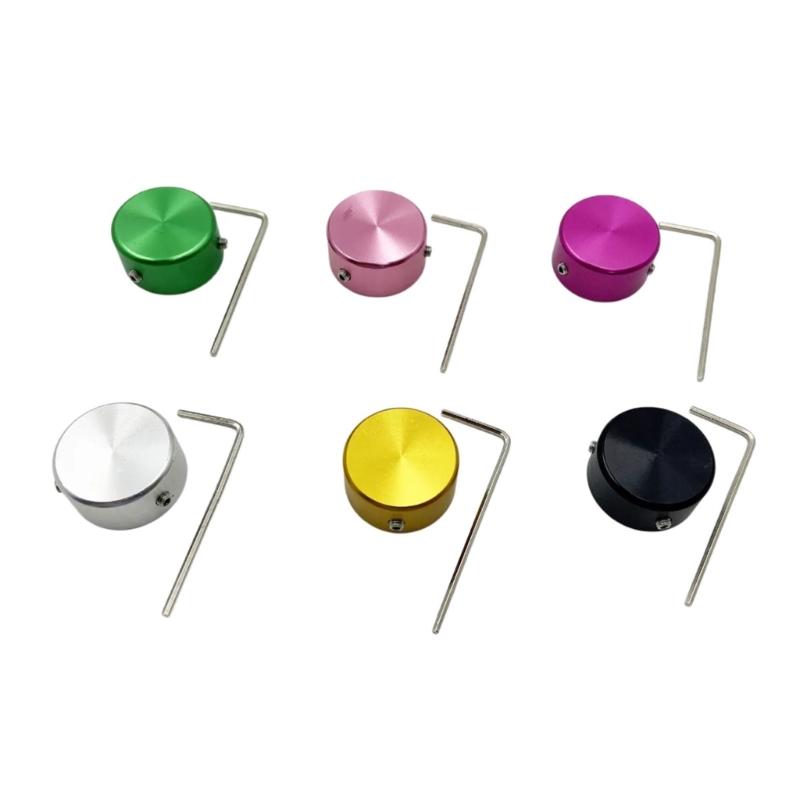 Quick Installation Guitar Pedal Knob Caps with 6 Color Enhancing Grip Control Nonslip Metal Texture for Repairing
