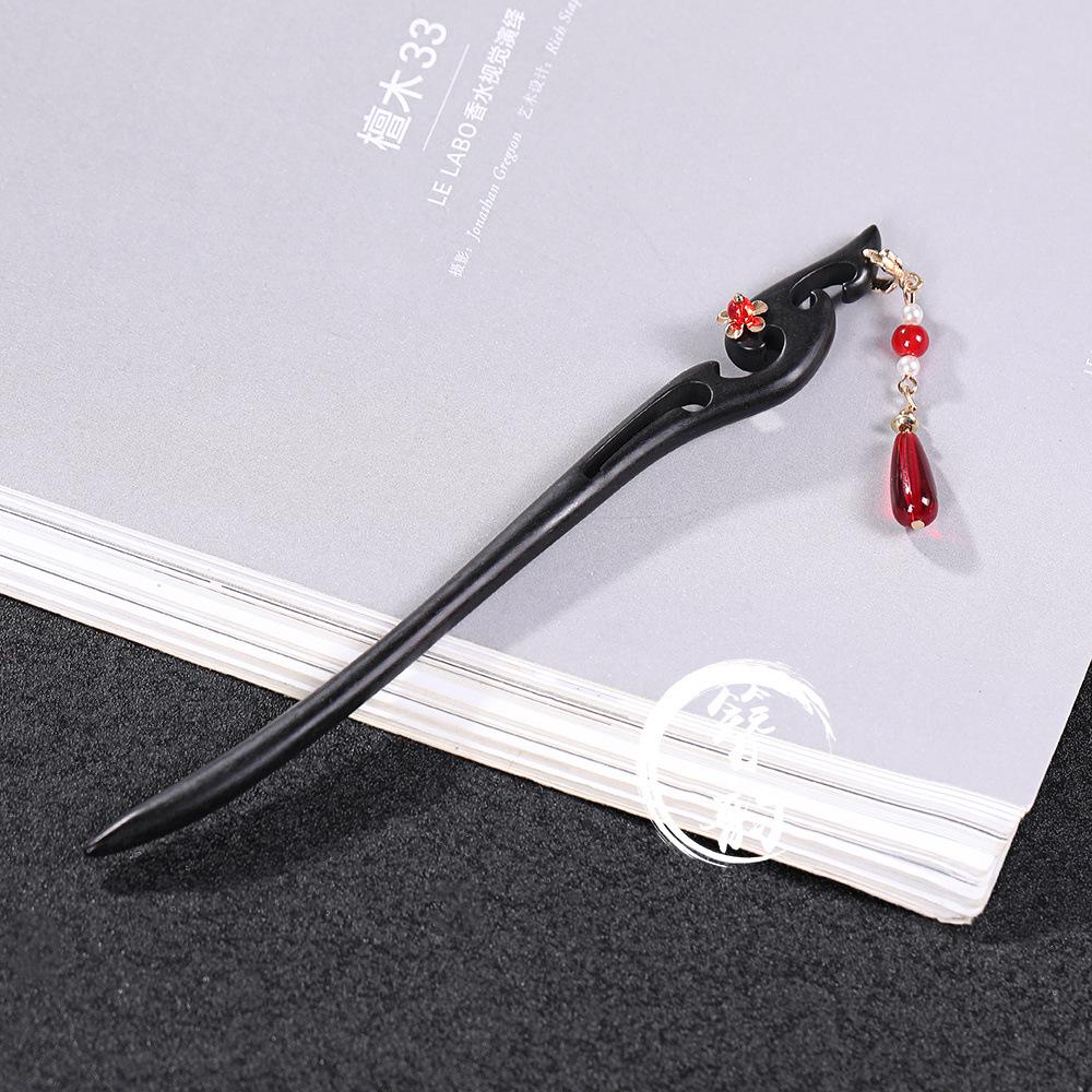 

Китайские деревянные заколки для волос: Винтажные ручной работы ханьфу с кисточками, головные уборы для женщин