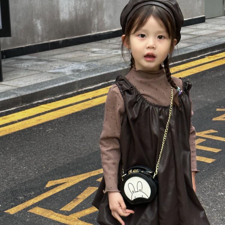 2025 Fashionable Girls' Rabbit Crossbody & Tote Bag – Cute Round Accessory for Little Girls