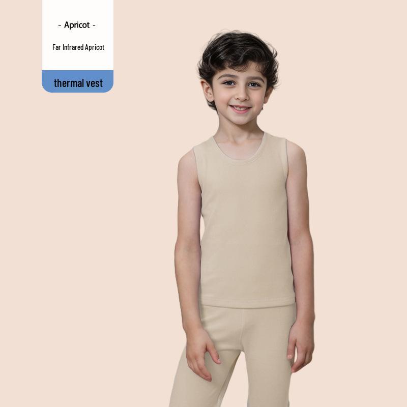 Kids' Reversible Self-Heating Fleece Vest - Antibacterial, Brushed Warmth for Autumn/Winter