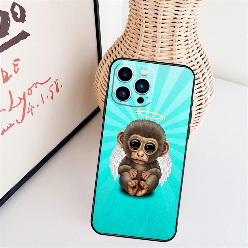Affe Gorilla Menschenaffe Baby Handyhülle Für iPhone 16 Pro Max 15 14 13 11 12 17 Pro Max mini 15 16 Plus 16e 17 Air Cover