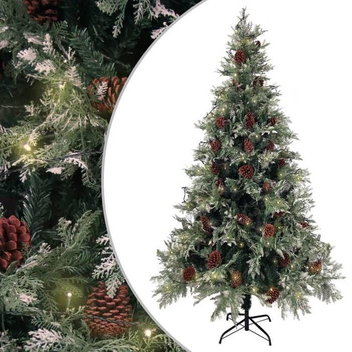 VidaXL Pre-lit Christmas Tree Pine Cones, Christmas Tree with LEDs, Holiday Decoration, Indoor Party Ornament 3094565