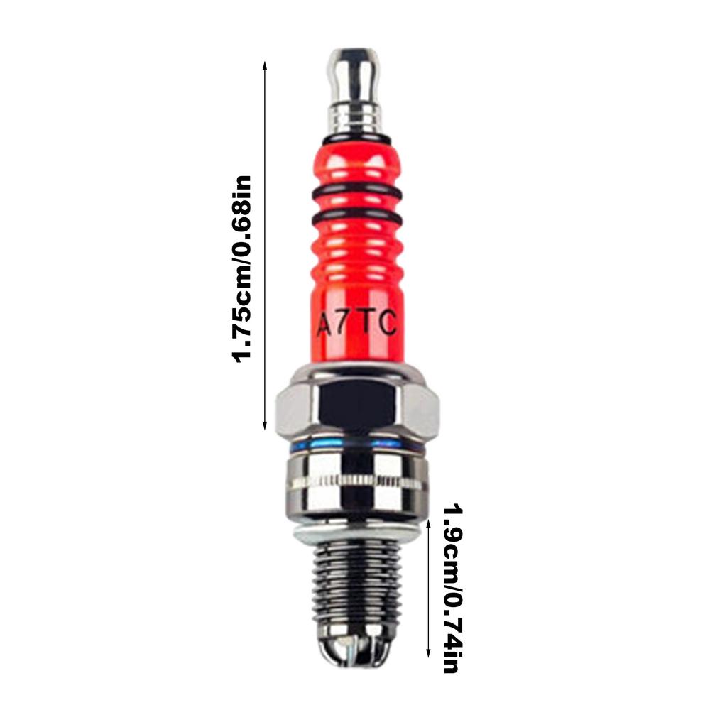 Motorcycle Spark Plug 1/3 Electrodes A7TC D8TC For GY6 CG 50 70 110 125 150CC Motorcycle ATV Scooter Dirt Bike Go Kart