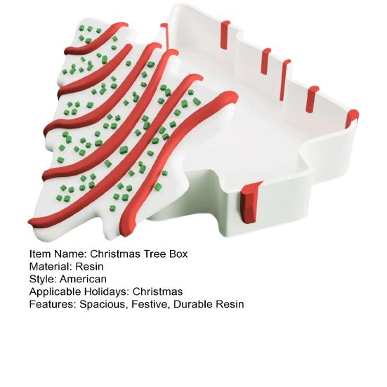 Christmas Tree Box Tree Shape Cake Storage Box Resin Food Storage Container