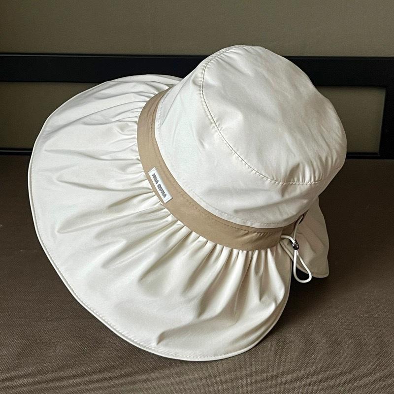 Women's Summer Sun Protection Bucket Hat UV-Protective Korean Style Wide Brim Sun Hat for Outdoor Travel