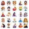 50PCS Cute Princess Diamond Painting Stickers, Waterproof Decals for Phone Case Guitar Water Cup
