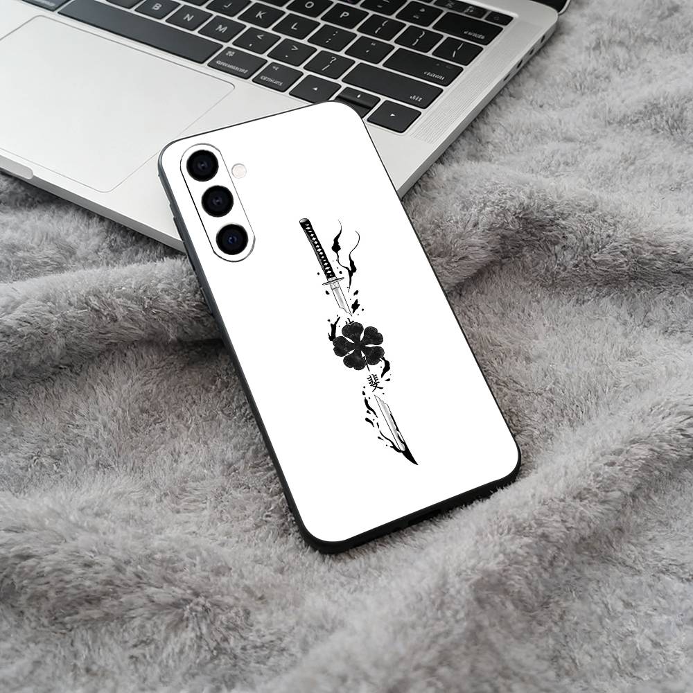 

Black Clover Soft Silicone phone Case for Samsung Galaxy A73/A71/A72/A70/A53/A52/A51 - Black Samsung a514g