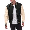 Giacca casual da college per uomo, a maniche lunghe, slim fit, stile Letterman, bomber da baseball, felpa leggera, giacca a vento con bottoni da uomo