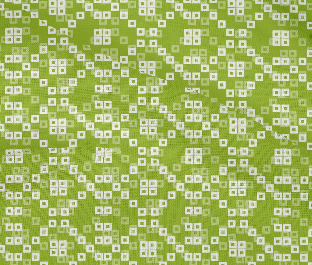oneOone Cotton Flex Green Fabric Geometric Bandhani Fabric For Sewing Printed Craft Fabric By The Yard 40 Inches