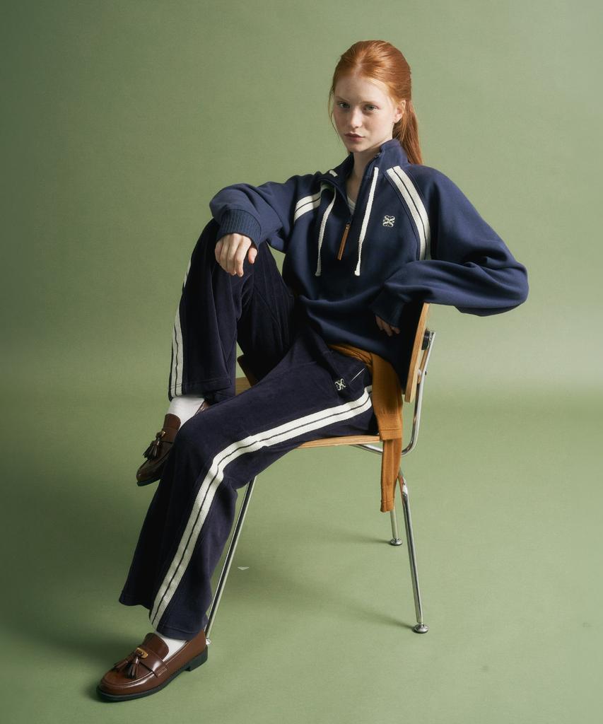 Seteo (W) Roton Velour Track Pants Navy
