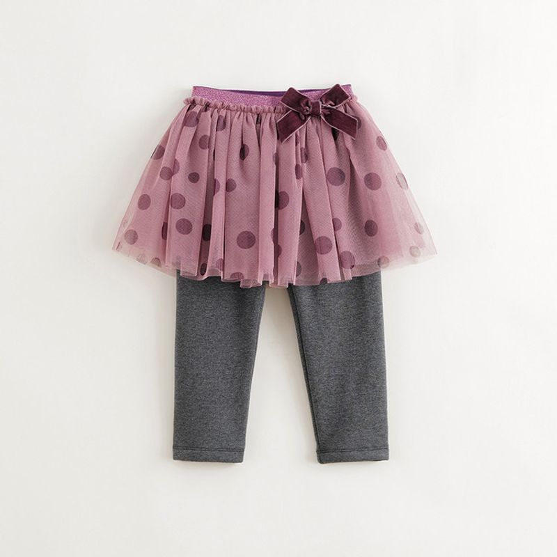 [Black Technology Heat Storage] Mark Jenny Girls  Fleece-Lined Leggings Children s Pants 2025 Winter Collection 241206 Pink 140