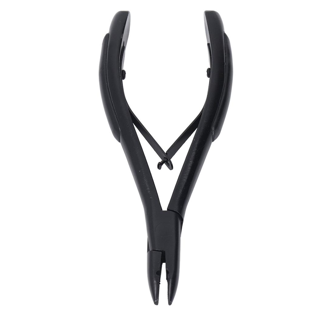 Schwarze Haarverlängerungszange Edelstahl Haarverlängerungsklemme Haarverlängerungsgreifer für Micro Links Micro Loops und Federhaarverlängerungen