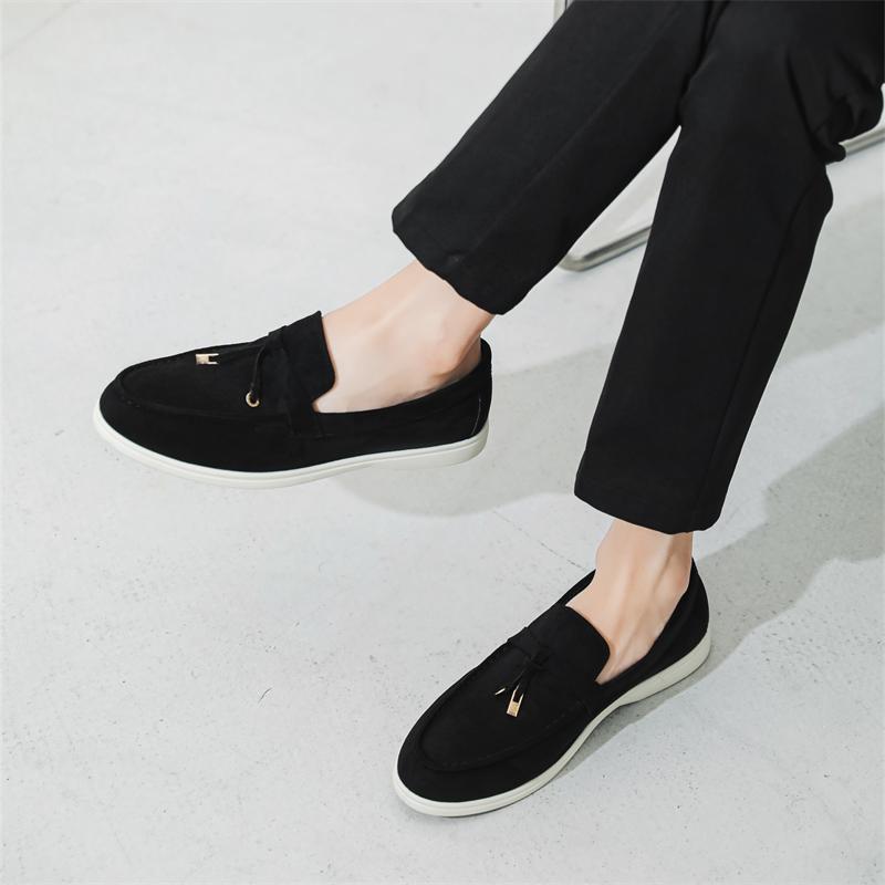 Fashion Men Casual Walking Shoes Slip on Fashion Loafers for Male Luxury Brand Dress Wedding Shoes 2025 New Arrival Men Handmade Flats