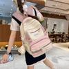 Japanese Cute Contrasting Color Splicing Backpack Women's Large-capacity Mori Versatile Schoolbag Junior High School Student Travel Schoolbag