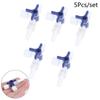 5Pcs Three Way Stop Cock Lock Adapter 3 Way Stopcock T-Connector Extension Tube