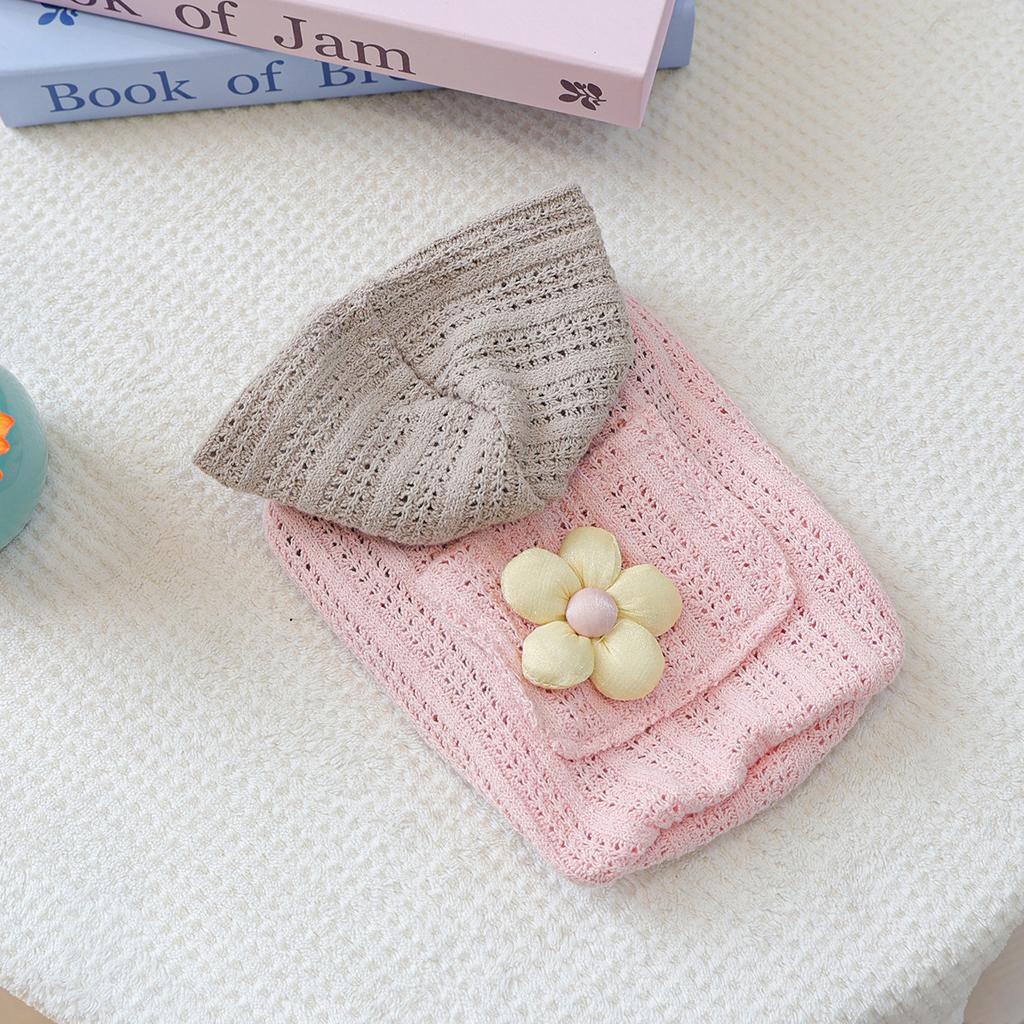 Pet Circle Cute Pet Dog Dog Clothes Flower Hollow Knitted Hoodie