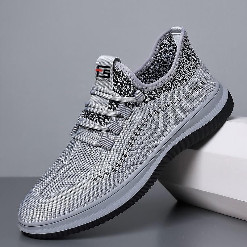Men s shoes autumn new breathable mesh casual shoes thin lightweight hollow mesh one-pedal sports shoes 39