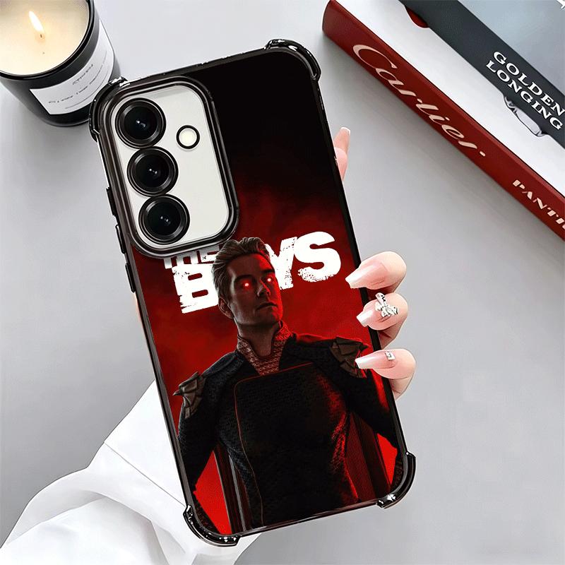 Custodia per Telefono The Boys H-Homelander Placcata Per Samsung A17 A07 A37 A57 A16 A56 A15 A55 A14 A54 A13 A53 A26 A36 A25 A35 A24 A34 A23