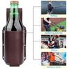 Holster de Ceinture en Cuir PU pour Bouteille de Bière Sac de Ceinture Portatif pour Bière Housse de Protection pour Bouteille de Boisson d'Extérieur Style Suspendu à la Taille Sac de Ceinture pour Bière
