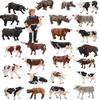 Educational Toy Animal Model Simulation Farm Animal Figures Kid's Gift Plastic Material Cow Category 14x8cm Size