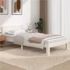 Vidaxl Bed Frame, White, Solid Pine Wood, 100 X 200 Cm