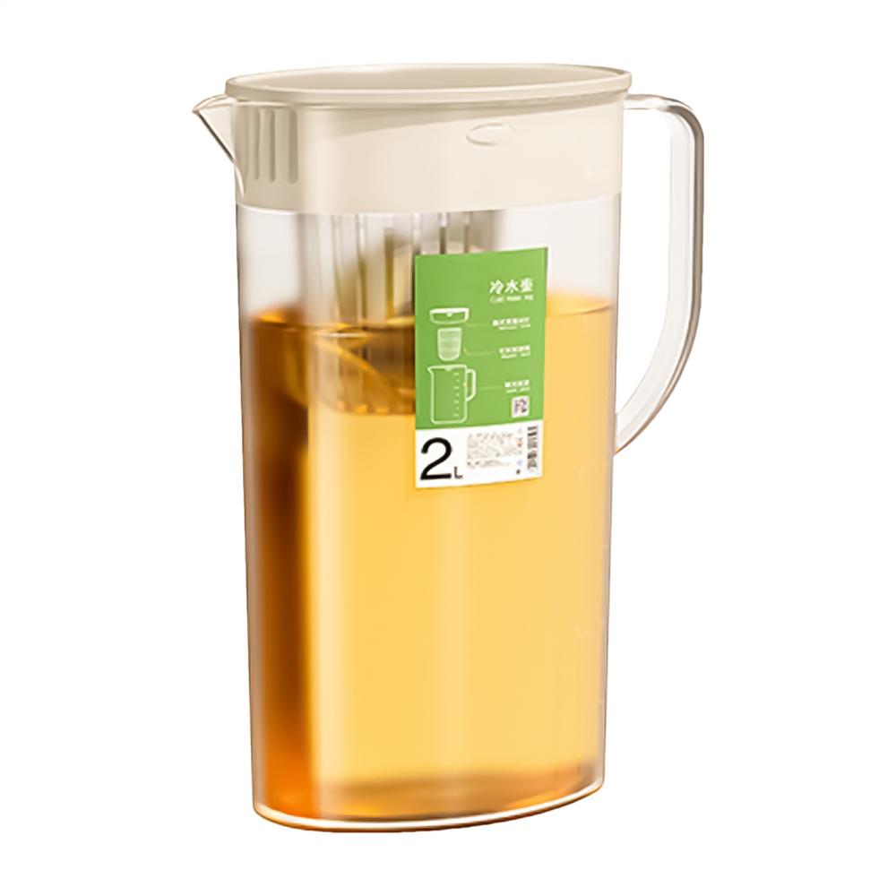 2L Water Infuser Pitcher Drink Pitcher Cold Water Pitcher Ice Tea Kettle Cold Kettle Teapot Light Luxury Juice Kettle Drink Pot 2L