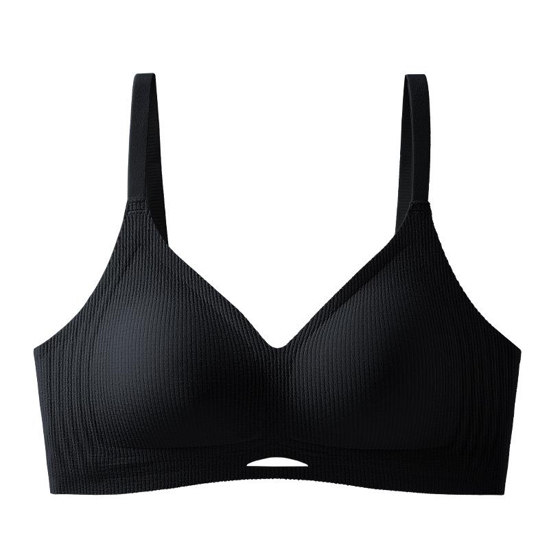 Hollow Striped Seamless Underwear Women's Small Breasts Gather and Show Large Anti-sagging Soft Support Comfortable U-shaped Beautiful Back Bra