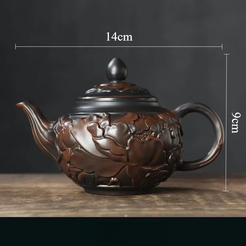 Purple Pottery Teapot Tea Cup Ceremony accessories Kung Fu Tea Set Pure Handmade Teapot Teapot for Tea Puer Kettle,