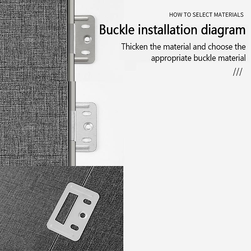 100Pcs/Sets Stainless Steel Wall Panel Buckle Hasp Clamp Fixing Piece Connector