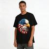 American Flag Bald Eagle Print Casual Short Sleeve T-Shirt Pure cotton T-shirt
