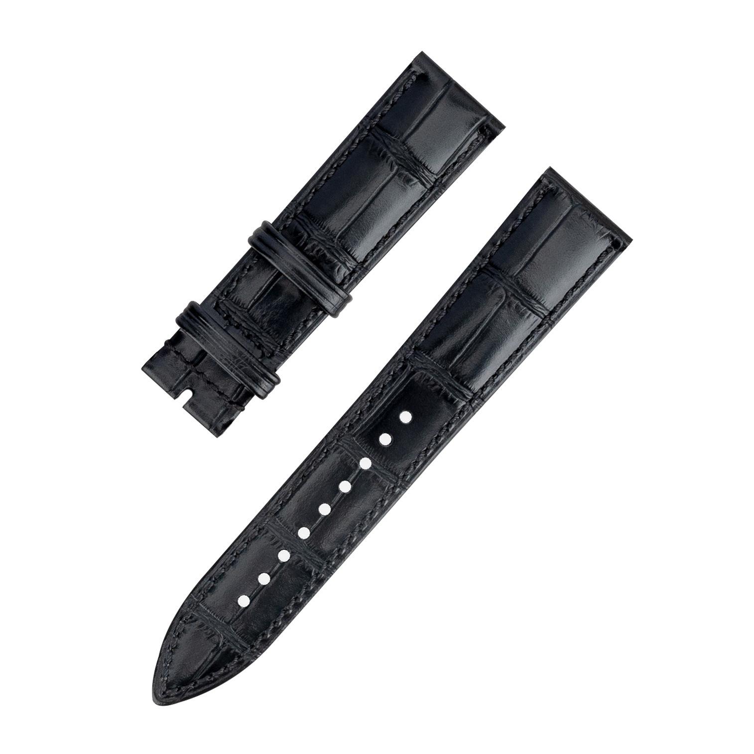 

Double-Sided Leather Bamboo Pattern Strap 21-Pin Buckle Buckle Crocodile Pattern Watch Strap, Genuine Leather Strap connector 12-buckle 10mm