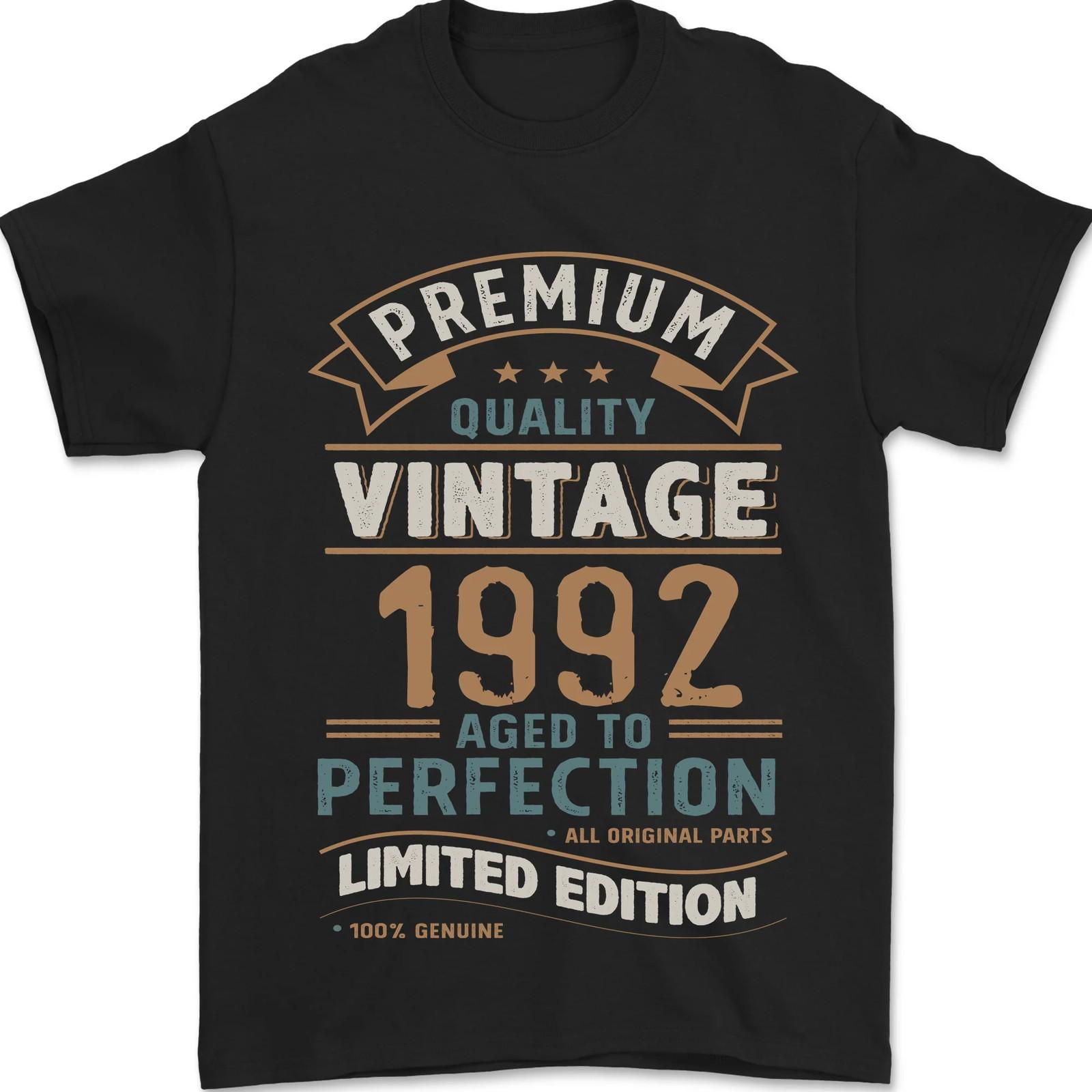 Premium Vintage 34th Birthday 1992 Mens T-Shirt 100% Cotton S разноцветный