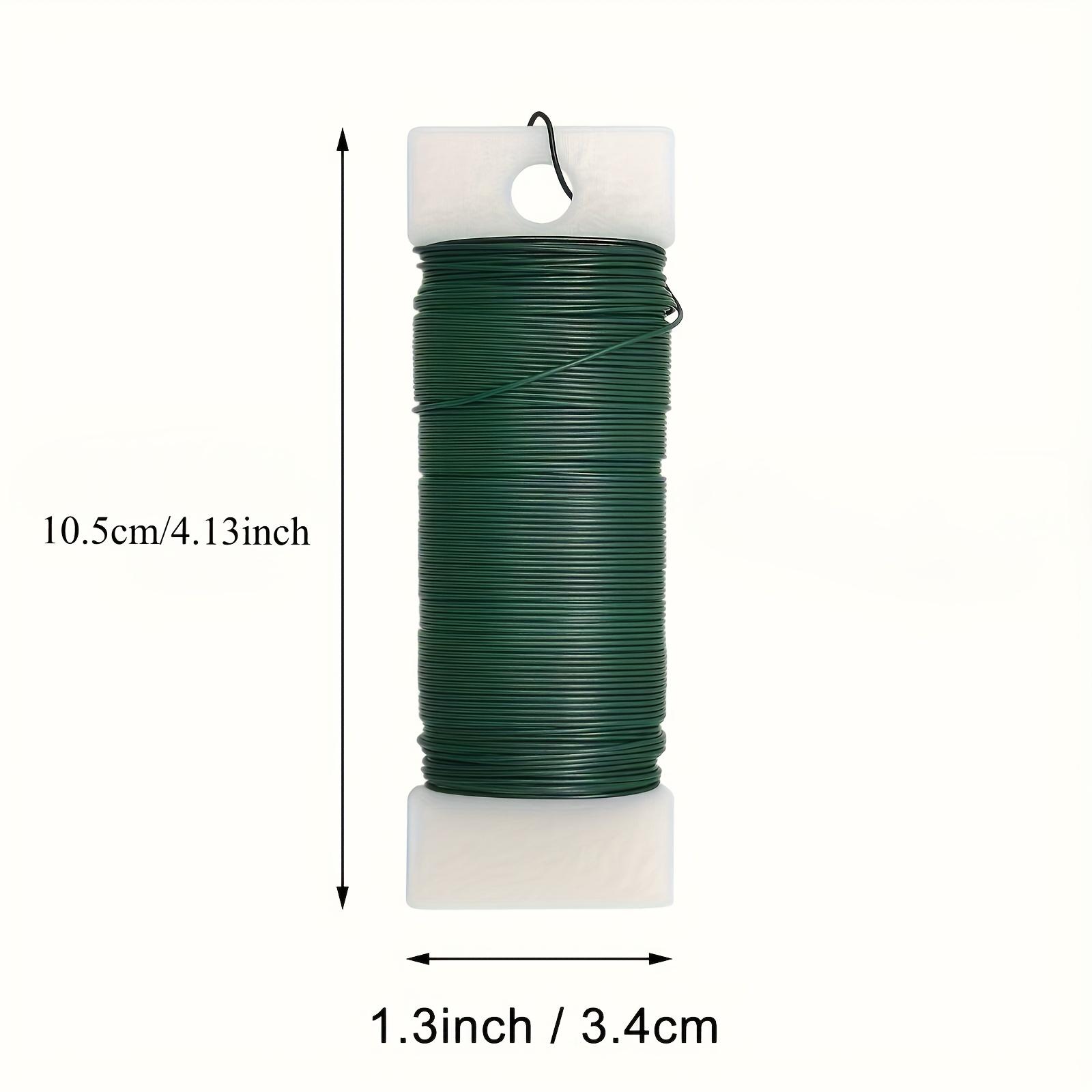 

50M Green Lacquered Galvanized Wire Garden Twist Tie 0.5mm Flexible Floral Wire for Plant Binding Wreath Making DIY Craft 0.5mm*50m темно-зелений колір